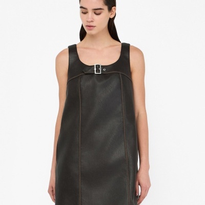 Short coated fabric dress