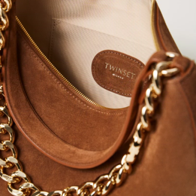 'Liliane' medium suede bag