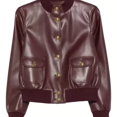 Faux Leather Jacket “Wine Tasting”