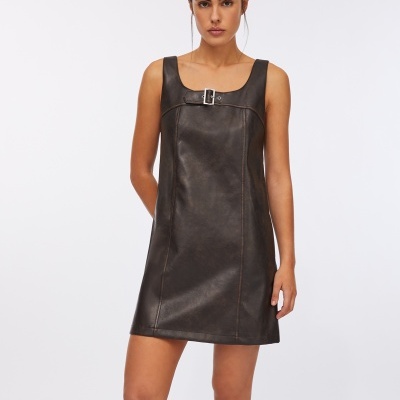 Short coated fabric dress