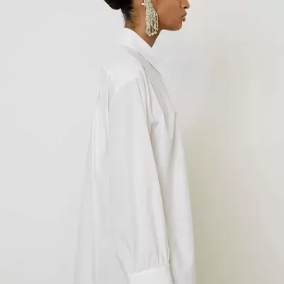 Classic Cotton Shirt with Pleats