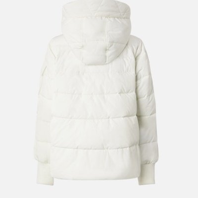 Technical canvas jacket with hood