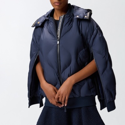 Padded bomber jacket with hood