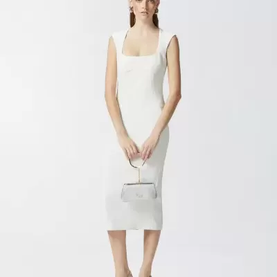 White Longuette Dress