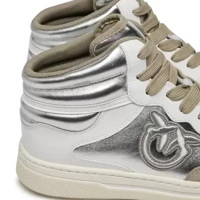 Mandy silver and beige sneakers