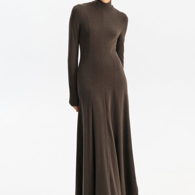 Long High-Neck Dress