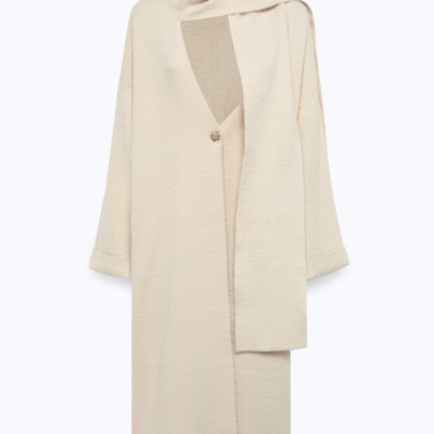 Over Cardigan In Fur Effect Yarn