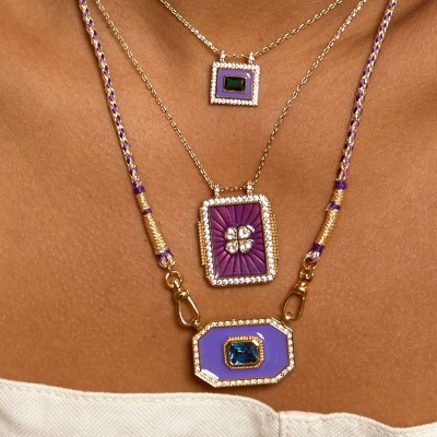 MYA-BAY Purple El Paso Necklace MYA-BAY Purple El Paso Necklace
