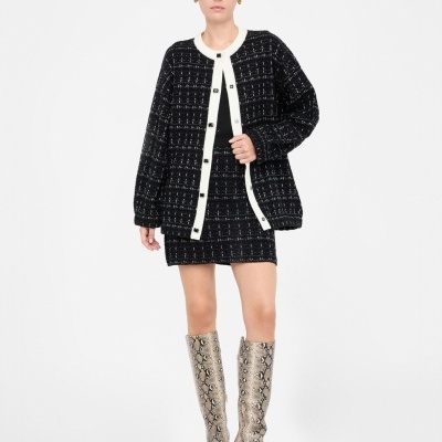 Jacket with jewel buttons