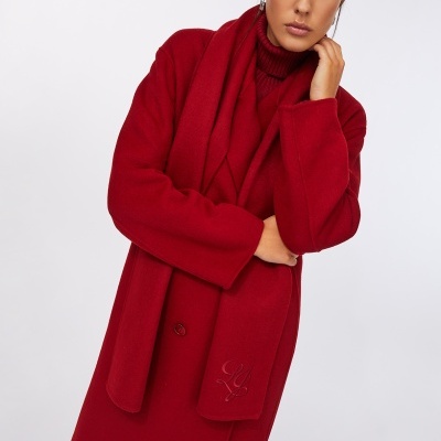 Wool coat with scarf Pepper