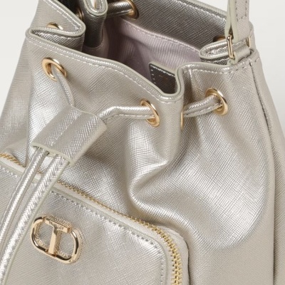 Silver & Gold Mini Bucket Bag