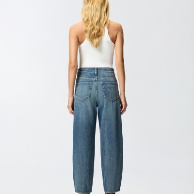 Soft denim balloon-fit jeans