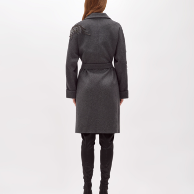 Wool Coat with Embroidery
