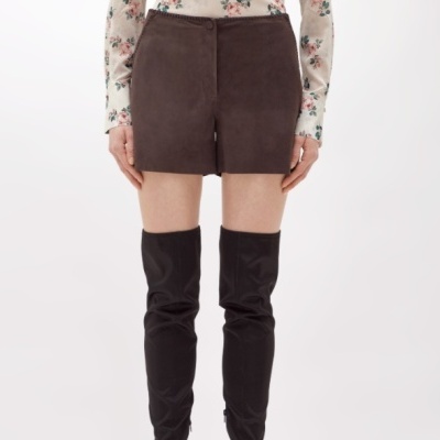 Suede Shorts With Crochet