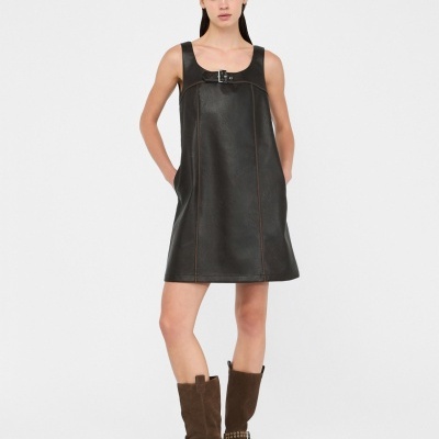 Short coated fabric dress