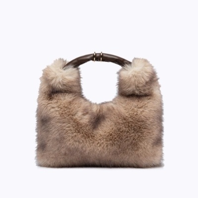 Faux Fur Hobo Bag