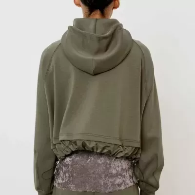 Hooded Jacket with Side Buttons