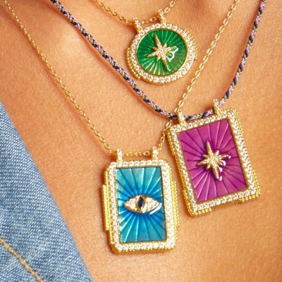 MYA-BAY blue eye bohème necklace