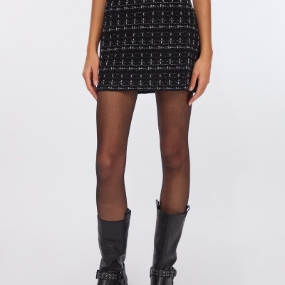 Wool-blend miniskirt