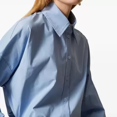 Wide-cuff button-down shirt