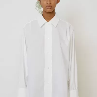 Classic Cotton Shirt with Pleats