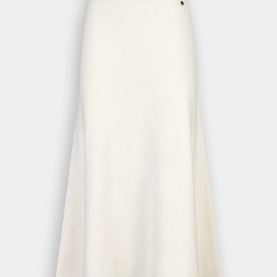 Knit midi skirt with sequins