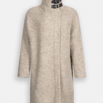 Bouclé knit coat
