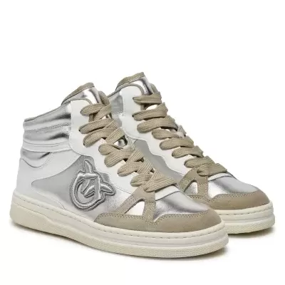 Mandy silver and beige sneakers