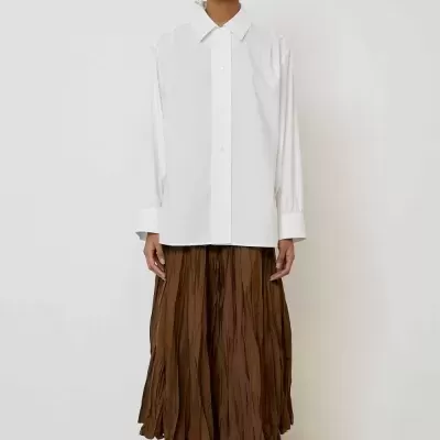 Classic Cotton Shirt with Pleats Classic Cotton Shirt with Pleats