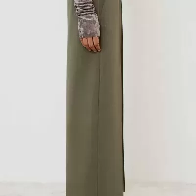 Straight Trousers with Elastic Waist