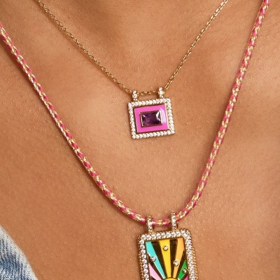 MYA-BAY Fuchsia El Paso Necklace MYA-BAY Fuchsia El Paso Necklace