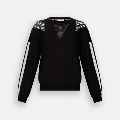 Cotton sweatshirt with lace Cotton sweatshirt with lace