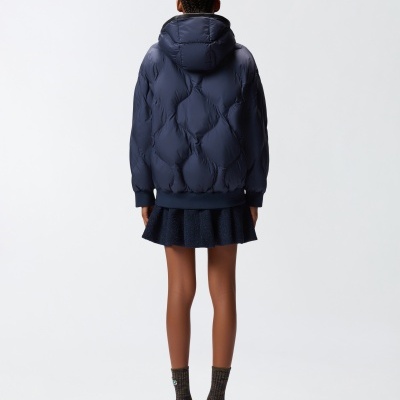 Padded bomber jacket with hood