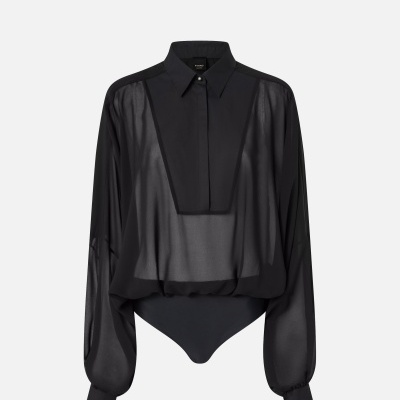 Chiffon blouse bodysuit