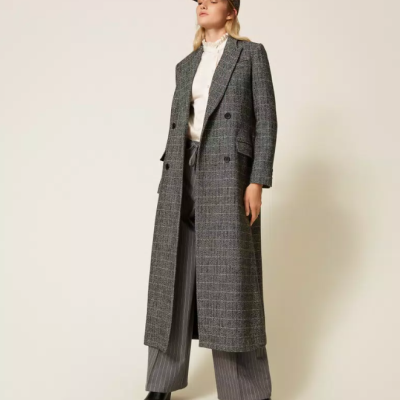 Jacquard satin shirt with ruffles