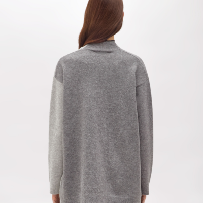 Jacquard Cardigan With Rose Intarsia