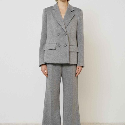 Double-Breasted Blazer with Classic Lapel