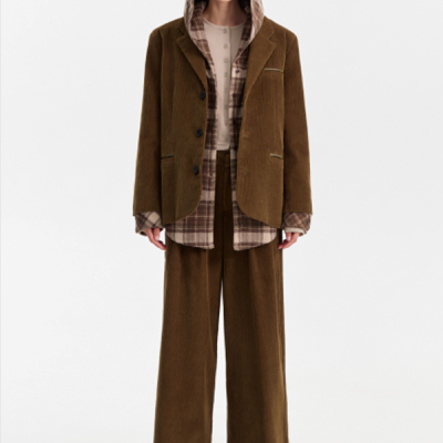 Khaki corduroy blazer