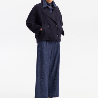 Short navy wool coat Short navy wool coat