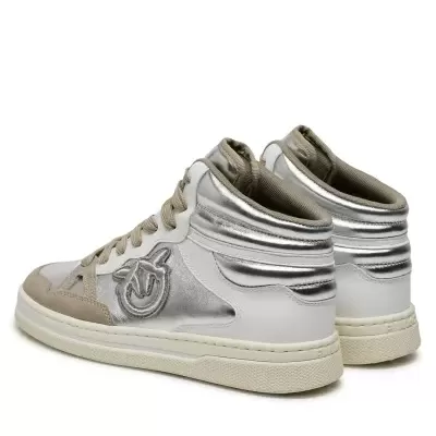 Mandy silver and beige sneakers