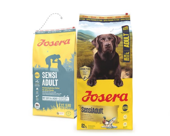 Josera Sensi Adult - Ração super premium - Cães Ativos com Sensibilidades - Pato e Salmão - 12,5 Kg - opção de pack econômico Josera Sensi Adult - Ração super premium - Cães Ativos com Sensibilidades - Pato e Salmão - 12,5 Kg - opção de pack econômico