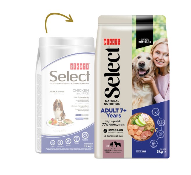 Picart Select Cão Sénior Frango - premium -3 kg - opção de pack econômico Picart Select Cão Sénior Frango - premium -3 kg - opção de pack econômico
