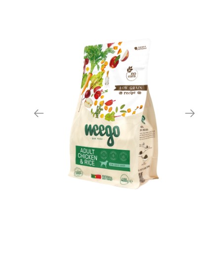 Weego Dog Food Adult Chicken & Rice Low Grain - Premium - 3 kg - opção de pack econômico Weego Dog Food Adult Chicken & Rice Low Grain - Premium - 3 kg - opção de pack econômico