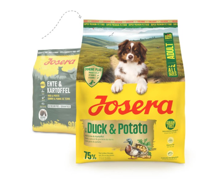 Josera Grainfree - Ração Seca para Cão Adulto - Pato e Batata - 4,5 kg - pack econômico disponível Josera Grainfree - Ração Seca para Cão Adulto - Pato e Batata - 4,5 kg - pack econômico disponível