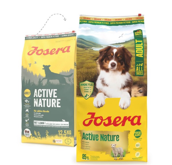 Josera Active Nature - Ração para Cão Adulto - Aves e Borrego - 12,5 Kg - opção de pack econômico Josera Active Nature - Ração para Cão Adulto - Aves e Borrego - 12,5 Kg - opção de pack econômico
