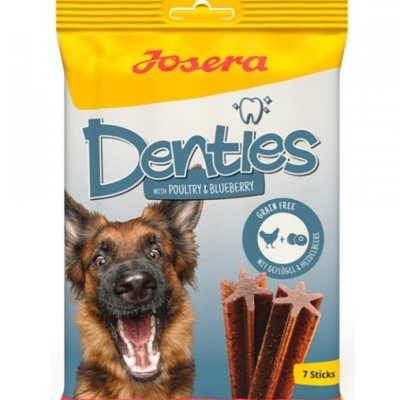Josera Denties - Snack Dental de Frango e Mirtilo para Cão - pack 13 x 7 sticks Josera Denties - Snack Dental de Frango e Mirtilo para Cão - pack 13 x 7 sticks