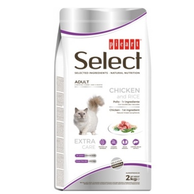 Picart Select Gato Adulto - Frango, Ovo e Arroz -2 kg - opção de pack econômico