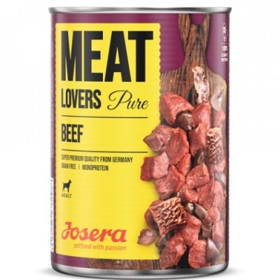 Josera Meat Lovers - Alimento húmido com carne 100% de vaca - Pack 6 unids. Josera Meat Lovers - Alimento húmido com carne 100% de vaca - Pack 6 unids.