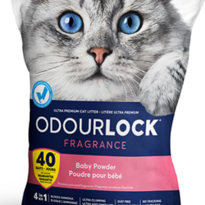 LITTER ULTRA-AGLOMERANTE P/ GATOS "ODOURLOCK" - BABY POWDER - 12 KG LITTER ULTRA-AGLOMERANTE P/ GATOS "ODOURLOCK" - BABY POWDER - 12 KG