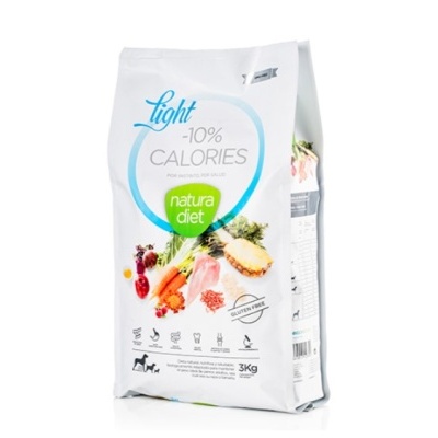 NATURA DIET LIGHT -10% CALORIES - Premium - perda de peso - 3 kg  & pack economia